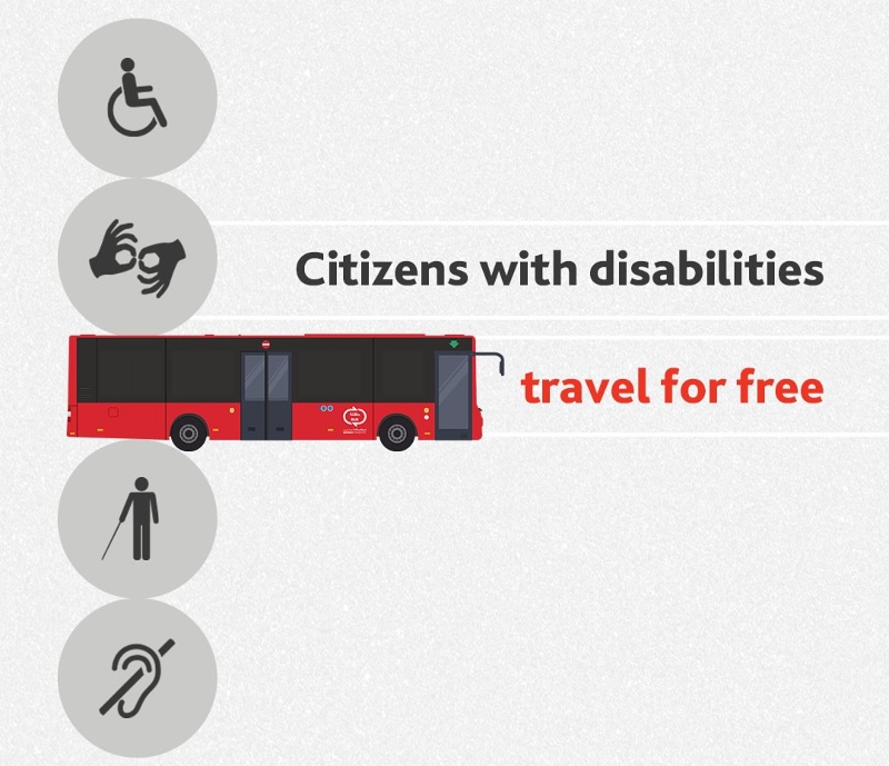 Unlimited free travel for citizens with determination after a one-time 500 fils fee